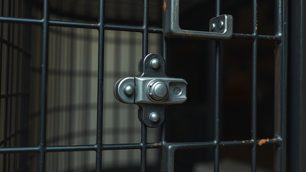 indestructible dog crate latch mechanism jamming from inside