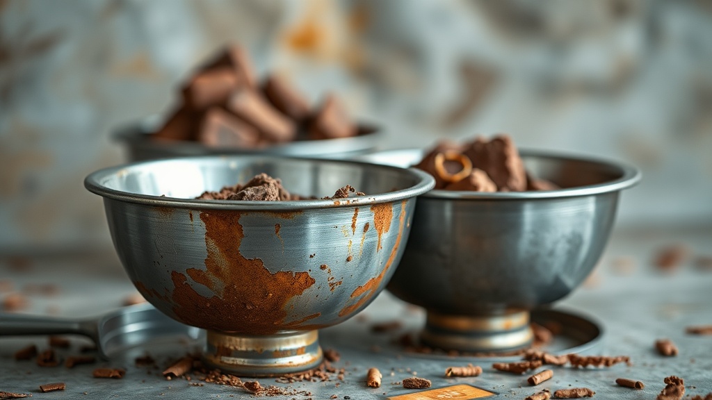rust and heavy metal leaching in cheap stainless steel elevated bowls