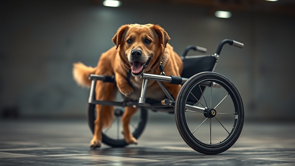 large dog wheelchair aluminum frame bending under weight